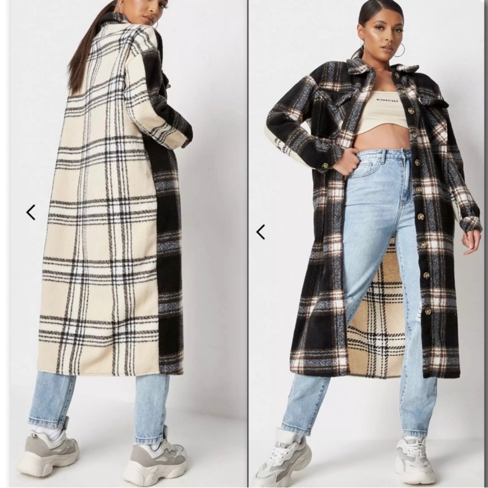 Plaid Wool Coat